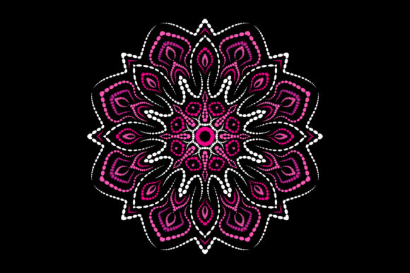 Download Mandala Pattern Pinkflower White Outline - White outline Collection