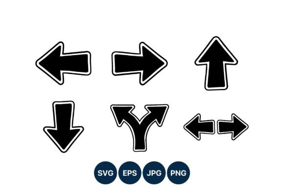 Download Black and White Outline Arrows Vector - Premium Resources