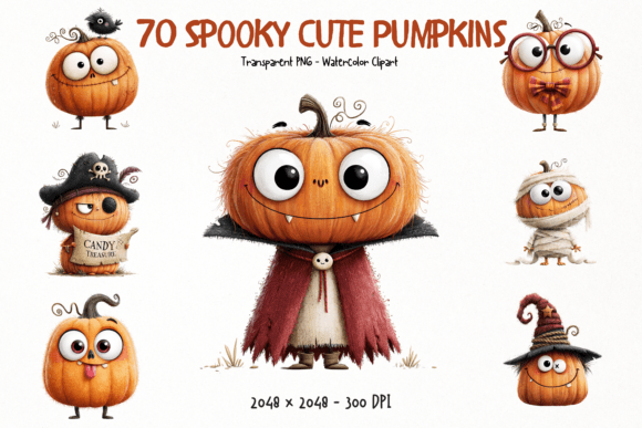 Download Spooky Cute Pumpkins PNG Clipart - Pumpkins Collection