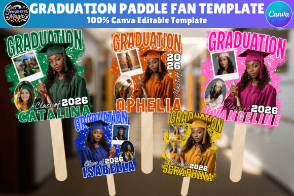 Download Graduation Fan Canva Editable Template - Graduation fan Collection