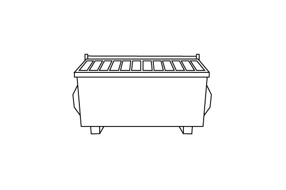Download Dumpster Black and White Outline - Premium Resources